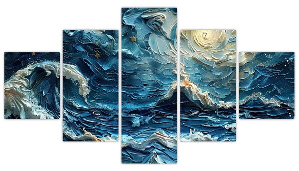 Obraz - Malowanie nieba i morza (125x70 cm)