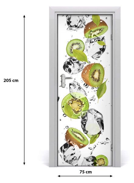 Naklejka na drzwi samoprzylepna Kiwi i woda