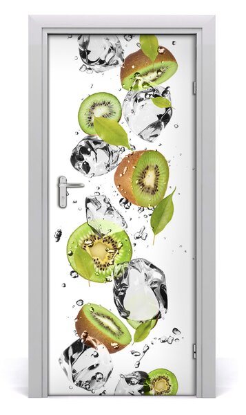 Naklejka na drzwi samoprzylepna Kiwi i woda