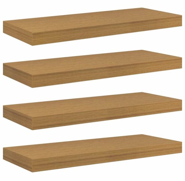 Beżowa półka na ścianę z materiału drewnopochodnego 60 x 23 x 4 cm