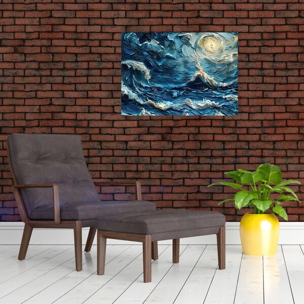 Obraz - Malowanie nieba i morza (70x50 cm)