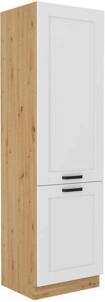 Wysoka szafka kuchenna słupek LUNA 60 DK-210 2F Biały/Dąb Artisan