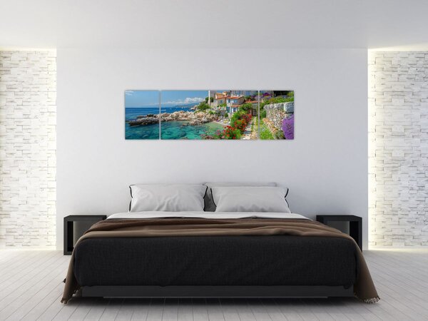 Obraz - Malownicza nadmorska wioska (170x50 cm)