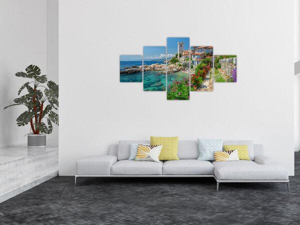 Obraz - Malownicza nadmorska wioska (125x70 cm)