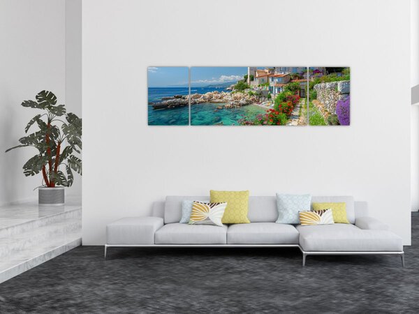 Obraz - Malownicza nadmorska wioska (170x50 cm)