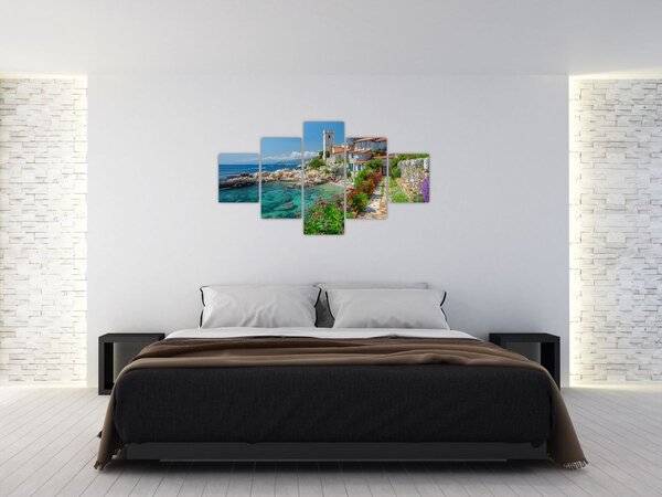 Obraz - Malownicza nadmorska wioska (125x70 cm)