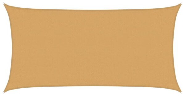 Żagiel przeciwsłoneczny, 160 g/m², piaskowy, 3x6 m, hdpe