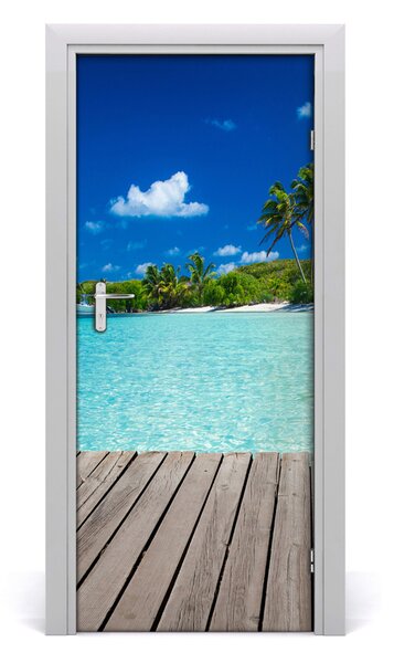 Naklejka fototapeta na drzwi Tropikalna plaża