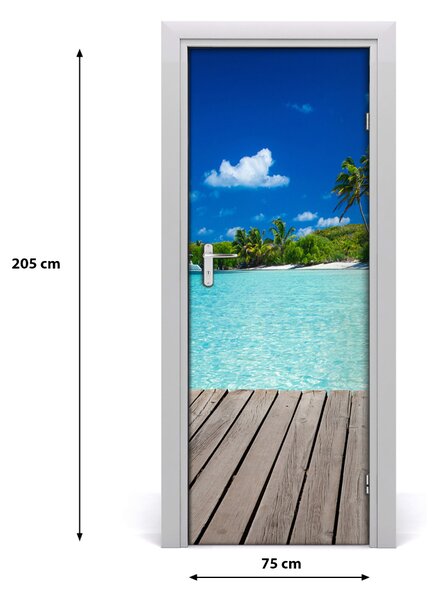 Naklejka fototapeta na drzwi Tropikalna plaża