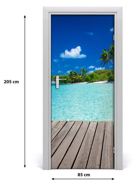 Naklejka fototapeta na drzwi Tropikalna plaża