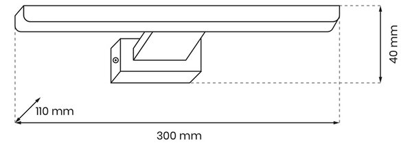 Nowoczesny kinkiet LED do łazienki chrom - N017 R9-P02