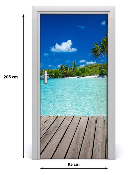Naklejka fototapeta na drzwi Tropikalna plaża