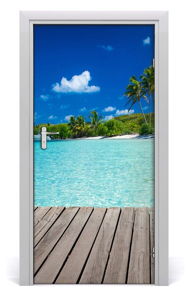 Naklejka fototapeta na drzwi Tropikalna plaża