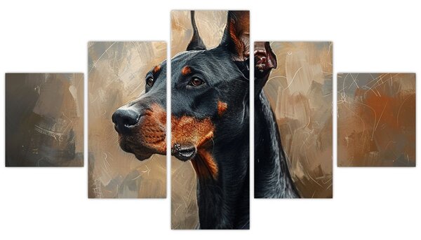 Obraz - Portret Dobrmana (125x70 cm)