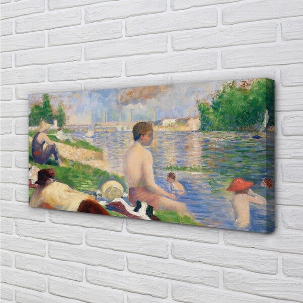 Zdjęcie na płótnie Studium końcowe dla kąpiących się w Asnieres - Georges Seurat