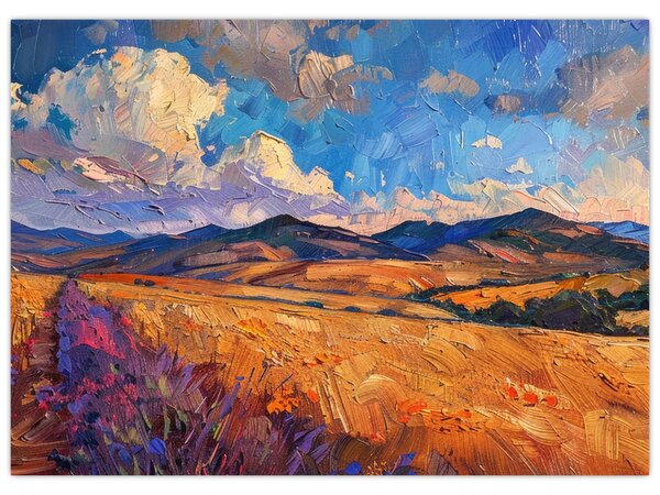Obraz - Obraz olejny przedstawiający krajobraz (70x50 cm)
