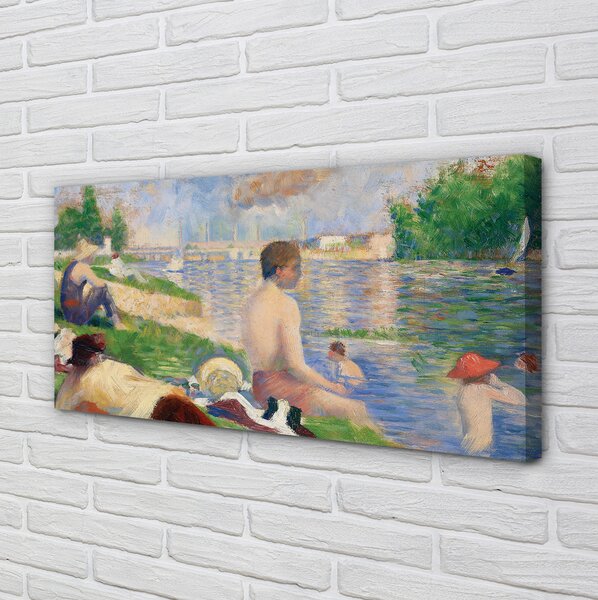 Zdjęcie na płótnie Studium końcowe dla kąpiących się w Asnieres - Georges Seurat