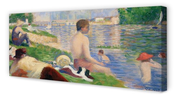 Zdjęcie na płótnie Studium końcowe dla kąpiących się w Asnieres - Georges Seurat