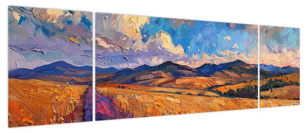 Obraz - Obraz olejny przedstawiający krajobraz (170x50 cm)