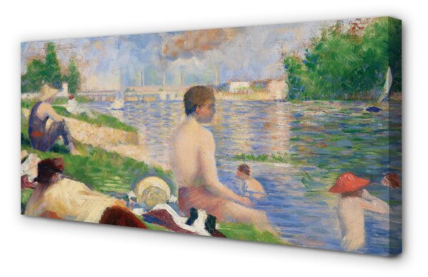 Zdjęcie na płótnie Studium końcowe dla kąpiących się w Asnieres - Georges Seurat