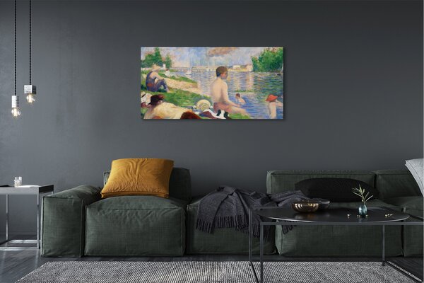 Zdjęcie na płótnie Studium końcowe dla kąpiących się w Asnieres - Georges Seurat
