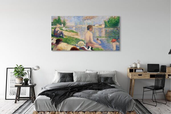 Zdjęcie na płótnie Studium końcowe dla kąpiących się w Asnieres - Georges Seurat