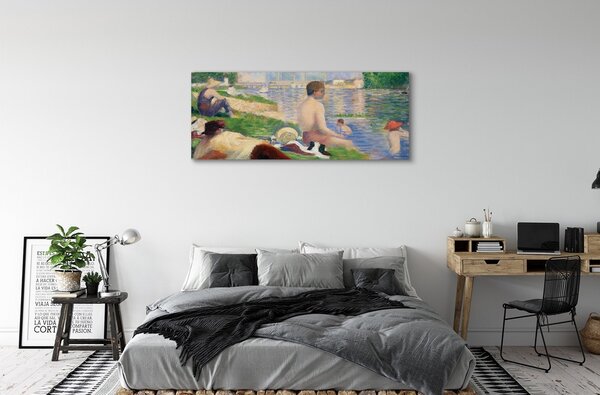 Zdjęcie na płótnie Studium końcowe dla kąpiących się w Asnieres - Georges Seurat