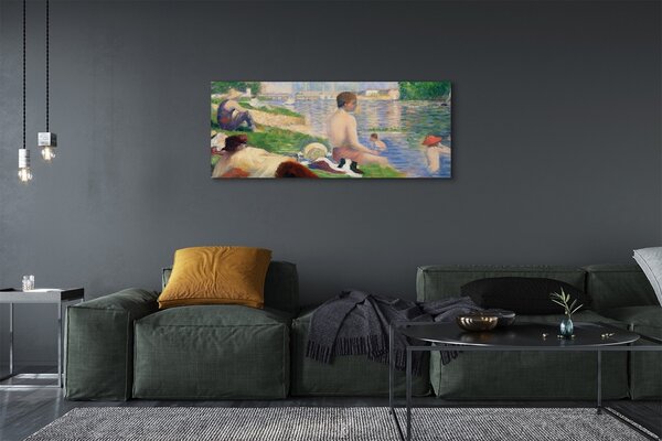 Zdjęcie na płótnie Studium końcowe dla kąpiących się w Asnieres - Georges Seurat