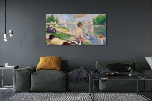 Zdjęcie na płótnie Studium końcowe dla kąpiących się w Asnieres - Georges Seurat
