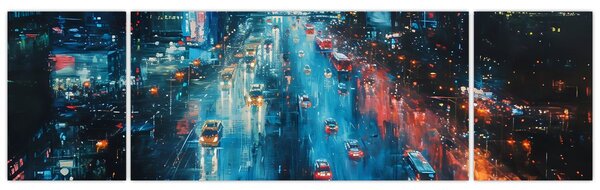 Obraz - Duże miasto, obraz olejny (170x50 cm)