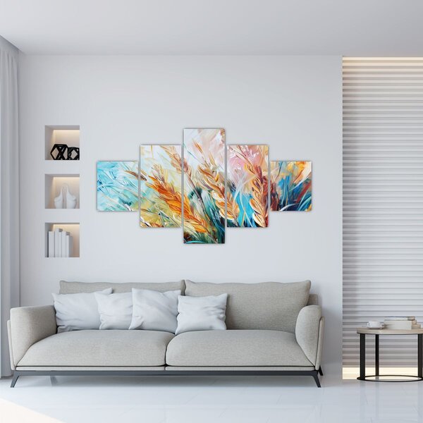 Obraz - Pszenica, abstrakcja (125x70 cm)