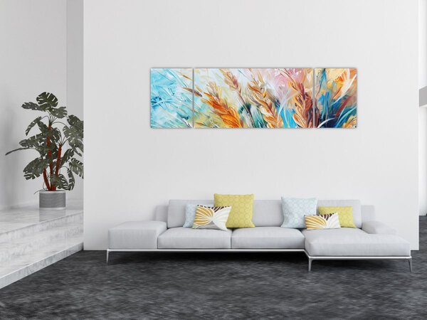 Obraz - Pszenica, abstrakcja (170x50 cm)
