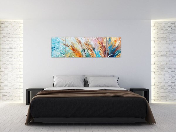 Obraz - Pszenica, abstrakcja (170x50 cm)