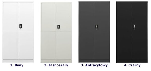 Antracytowa stalowa szafa na klucz B6-F28