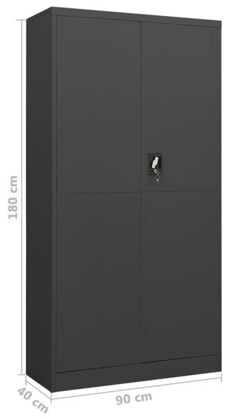 Antracytowa stalowa szafa na klucz B6-F28