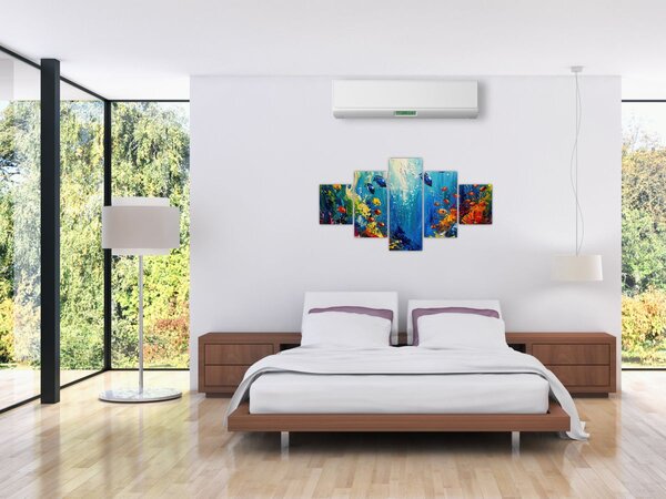 Obraz - Malowanie podwodnego świata (125x70 cm)