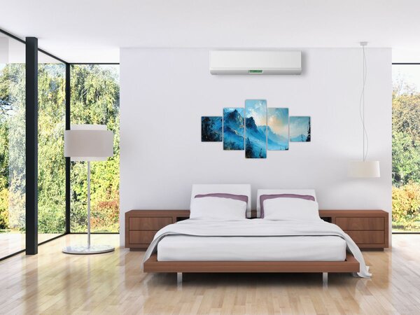 Obraz - Malowanie gór (125x70 cm)