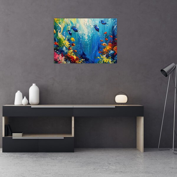 Obraz - Malowanie podwodnego świata (70x50 cm)