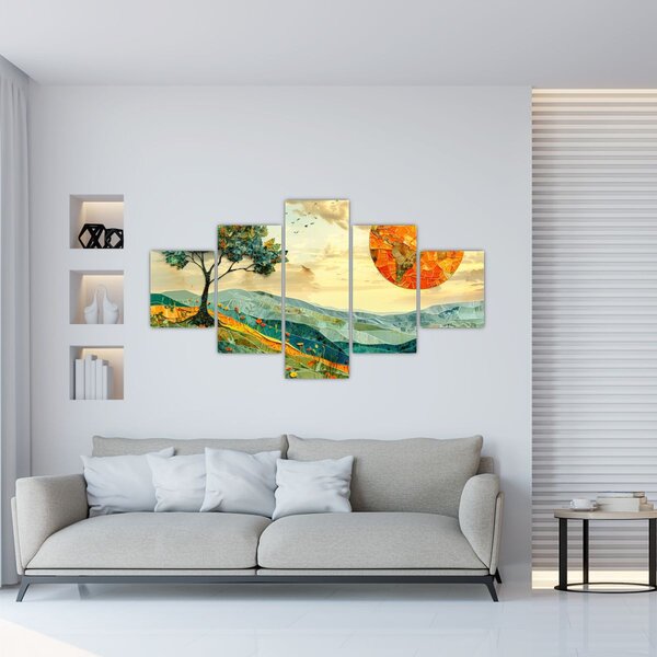 Obraz - Ilustracja krajobrazu (125x70 cm)
