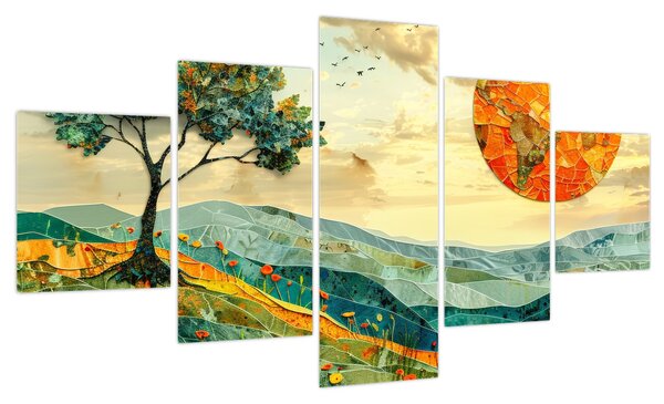 Obraz - Ilustracja krajobrazu (125x70 cm)