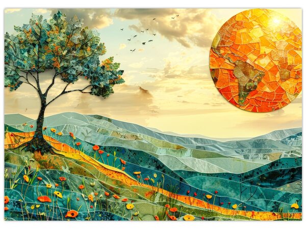 Obraz - Ilustracja krajobrazu (70x50 cm)