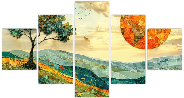 Obraz - Ilustracja krajobrazu (125x70 cm)