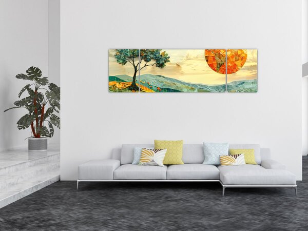 Obraz - Ilustracja krajobrazu (170x50 cm)