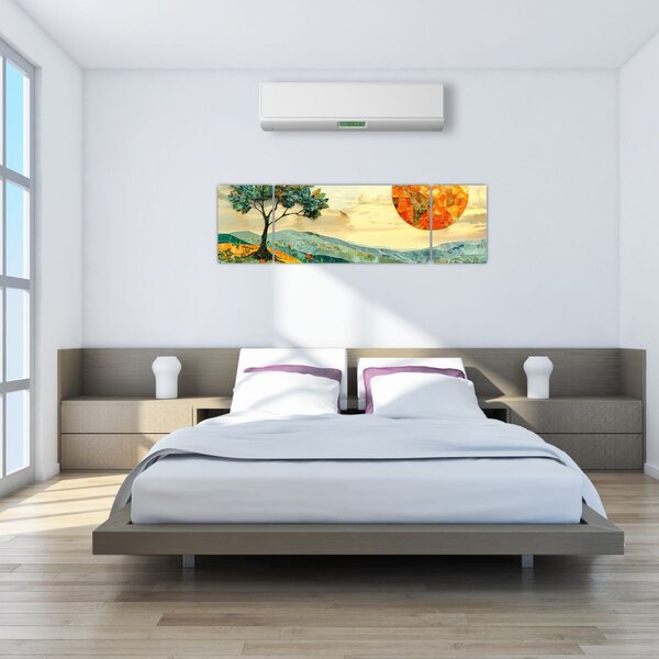 Obraz - Ilustracja krajobrazu (170x50 cm)