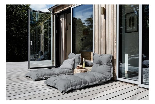 Ciemnoszary wielofunkcyjny futon odpowiedni na zewnątrz Karup Design OUT™ Sit&Sleep Dark Grey