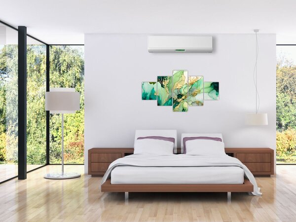 Obraz - Zielona abstrakcja (125x70 cm)