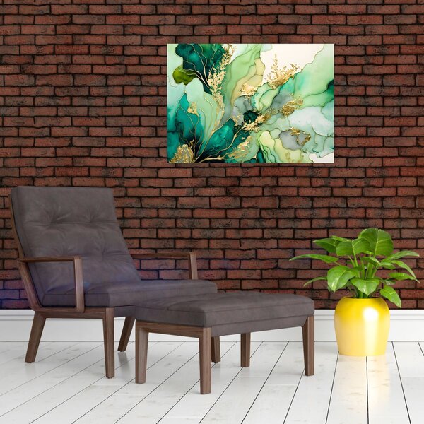 Obraz - Zielona abstrakcja (70x50 cm)