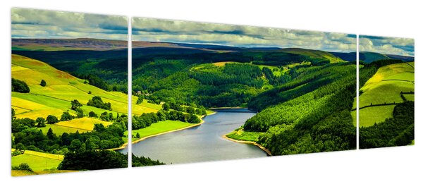 Obraz - Zielony krajobraz (170x50 cm)