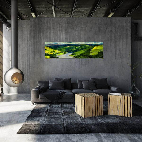 Obraz - Zielony krajobraz (170x50 cm)