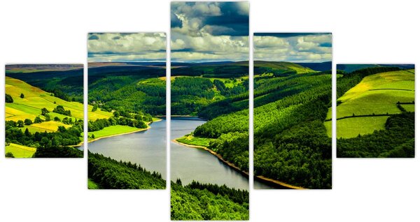 Obraz - Zielony krajobraz (125x70 cm)